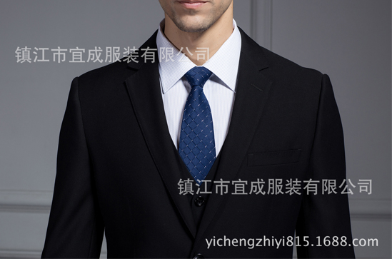 上海黑色商務休閑修身男士西服套裝
